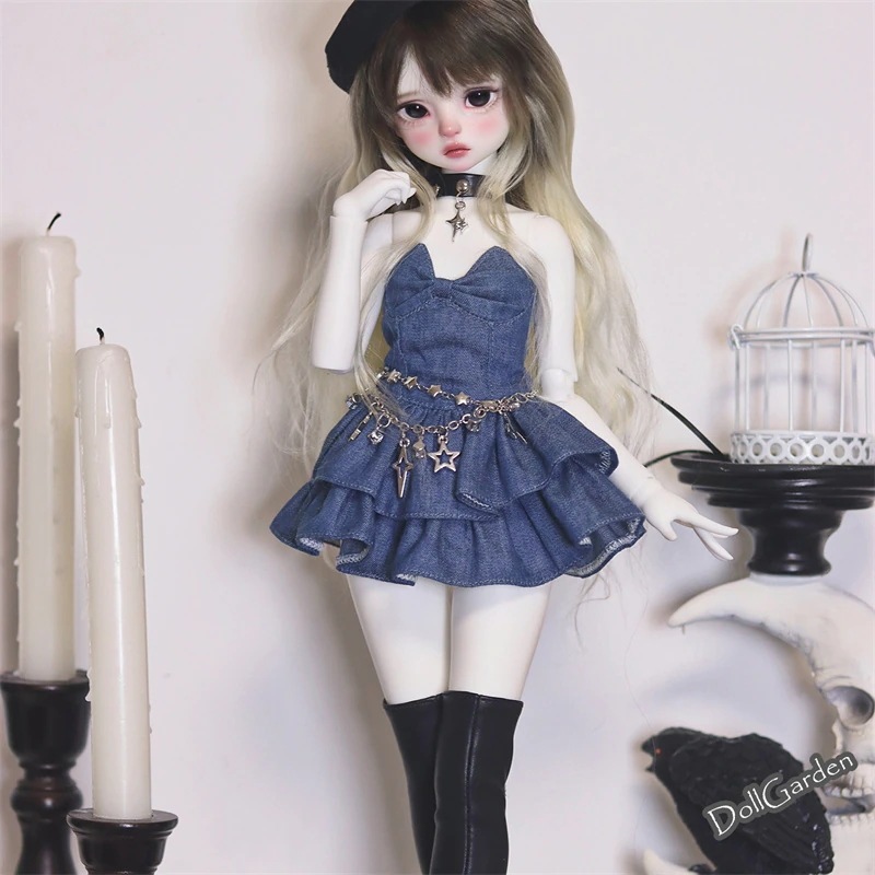 BJD 1/4 ドール服 デニムワンピース 4点セット MSD/kumakoサイズ球体関節人形用衣装 ドールウェア mdprevattcaulkingandwaterproofing.com