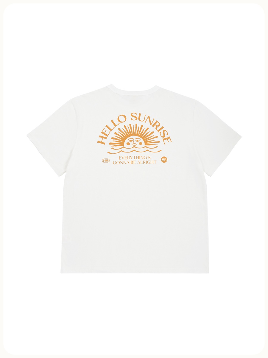 【HELLO SUNRISE】 Mini OG Logo Tee / 追跡付 HELLO SUNRISE Mini OG Logo Tee Off White Tシャツ・カットソー