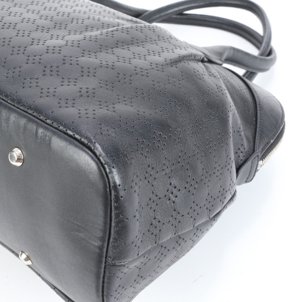 美品 パンチング レザー トート バッグ 肩掛け ショルダー ハンド 本革 ブラック 黒 ブランド レディース RRM CM4-4 中古 美品 パンチング レザー トート バッグ 肩掛け ショルダー ハンド 本革 ブラック 黒 ブランド レディース RRM CM4-4 中古