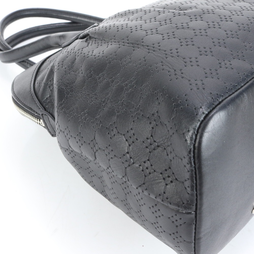 美品 パンチング レザー トート バッグ 肩掛け ショルダー ハンド 本革 ブラック 黒 ブランド レディース RRM CM4-4 中古 美品 パンチング レザー トート バッグ 肩掛け ショルダー ハンド 本革 ブラック 黒 ブランド レディース RRM CM4-4 中古