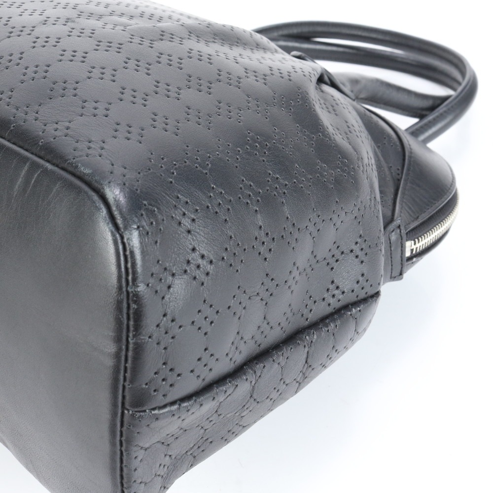 美品 パンチング レザー トート バッグ 肩掛け ショルダー ハンド 本革 ブラック 黒 ブランド レディース RRM CM4-4 中古 美品 パンチング レザー トート バッグ 肩掛け ショルダー ハンド 本革 ブラック 黒 ブランド レディース RRM CM4-4 中古