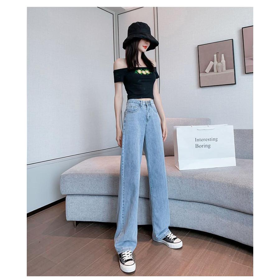 【超お得1つ買うと10個もらえる】急速出荷30% OFFレディース ボトムス ズボン 長ズボン ロング ワイドパンツ デニムパンツ ウエストゴム ストレッチ 大きいサイズ ゆったり 春 夏