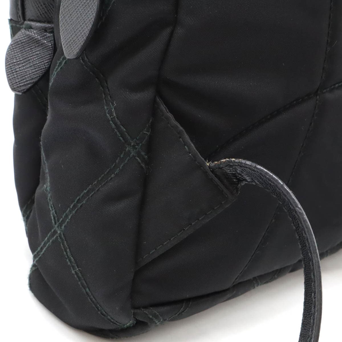 キルティング バックパック リュックサック ミニリュック ナイロン レザー NERO ブラック 黒 シルバー金具 1B01 キルティング バックパック リュックサック ミニリュック ナイロン レザー NERO ブラック 黒 シルバー金具 1B01