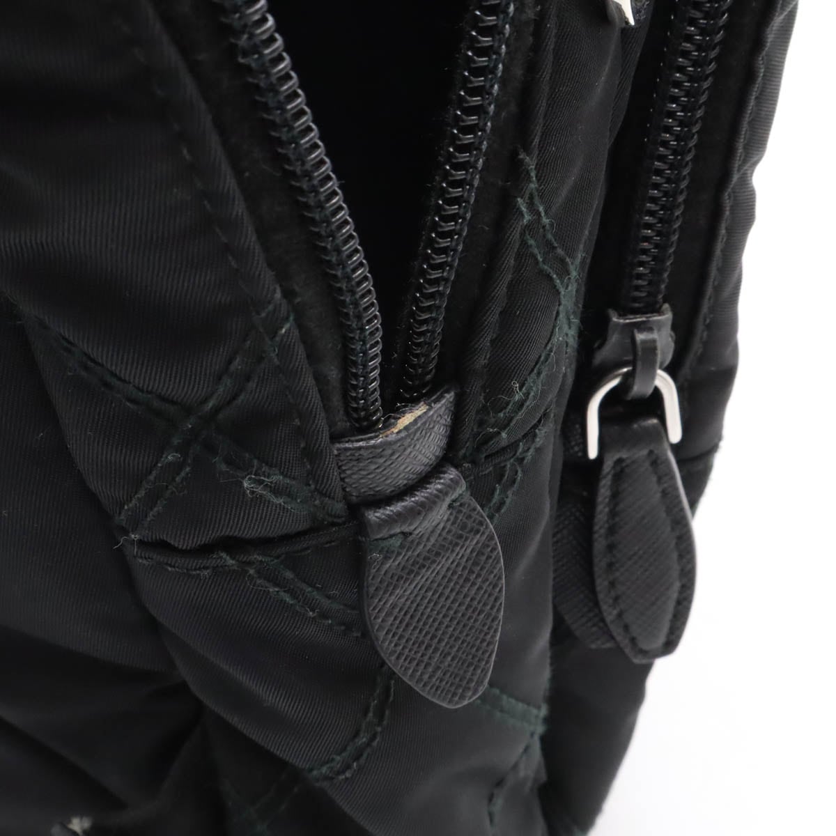 キルティング バックパック リュックサック ミニリュック ナイロン レザー NERO ブラック 黒 シルバー金具 1B01 キルティング バックパック リュックサック ミニリュック ナイロン レザー NERO ブラック 黒 シルバー金具 1B01