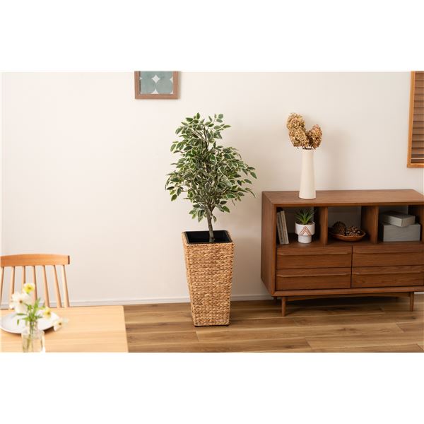 プランター 角 ハイタイプ M 約幅29×奥行29×高さ52.5cm 鉢カバー 鉢 ウォーターヒヤシンス アジアンテイスト