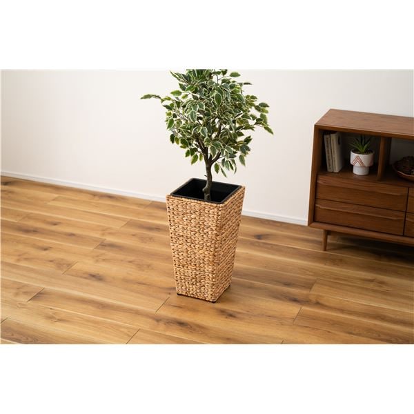 プランター 角 ハイタイプ M 約幅29×奥行29×高さ52.5cm 鉢カバー 鉢 ウォーターヒヤシンス アジアンテイスト