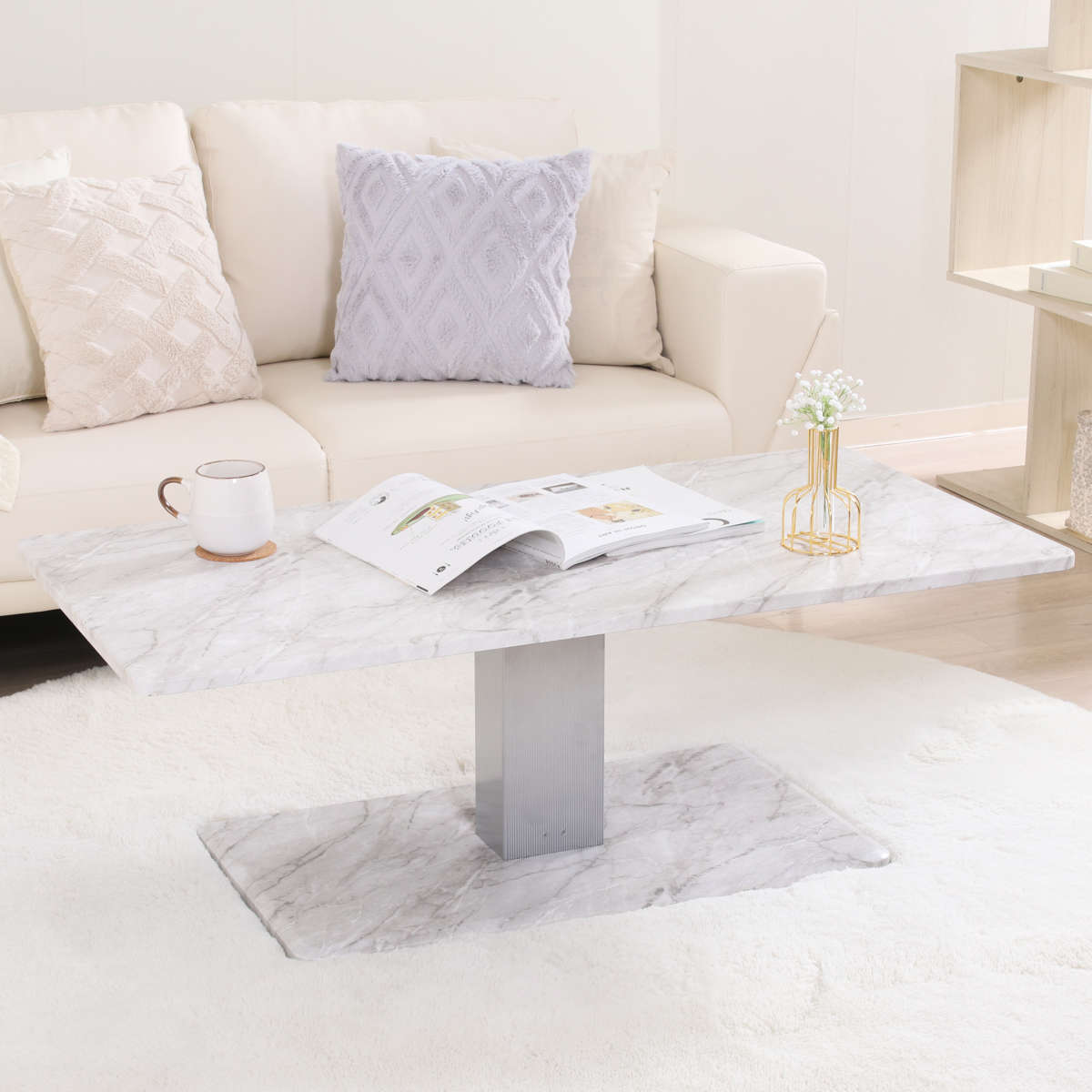 リビングテーブル 昇降式 幅90cm 大理石柄 高さ調節 フットペダル ローテーブル センターテーブル テーブル カフェ風 長方形 キャスター テレワーク パソコン 作業 机 高級感 上品