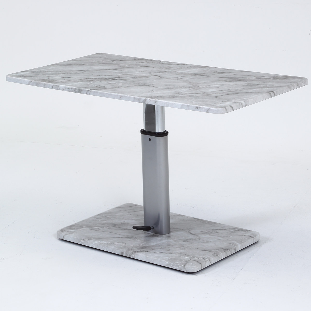 リビングテーブル 昇降式 幅90cm 大理石柄 高さ調節 フットペダル ローテーブル センターテーブル テーブル カフェ風 長方形 キャスター テレワーク パソコン 作業 机 高級感 上品