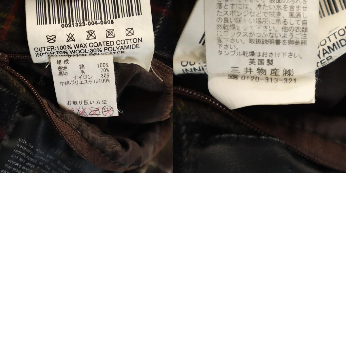 イングランド製 3ワラント ニューマーケット オイルドジャケット 10 カーキブラウン 中綿入り レディース