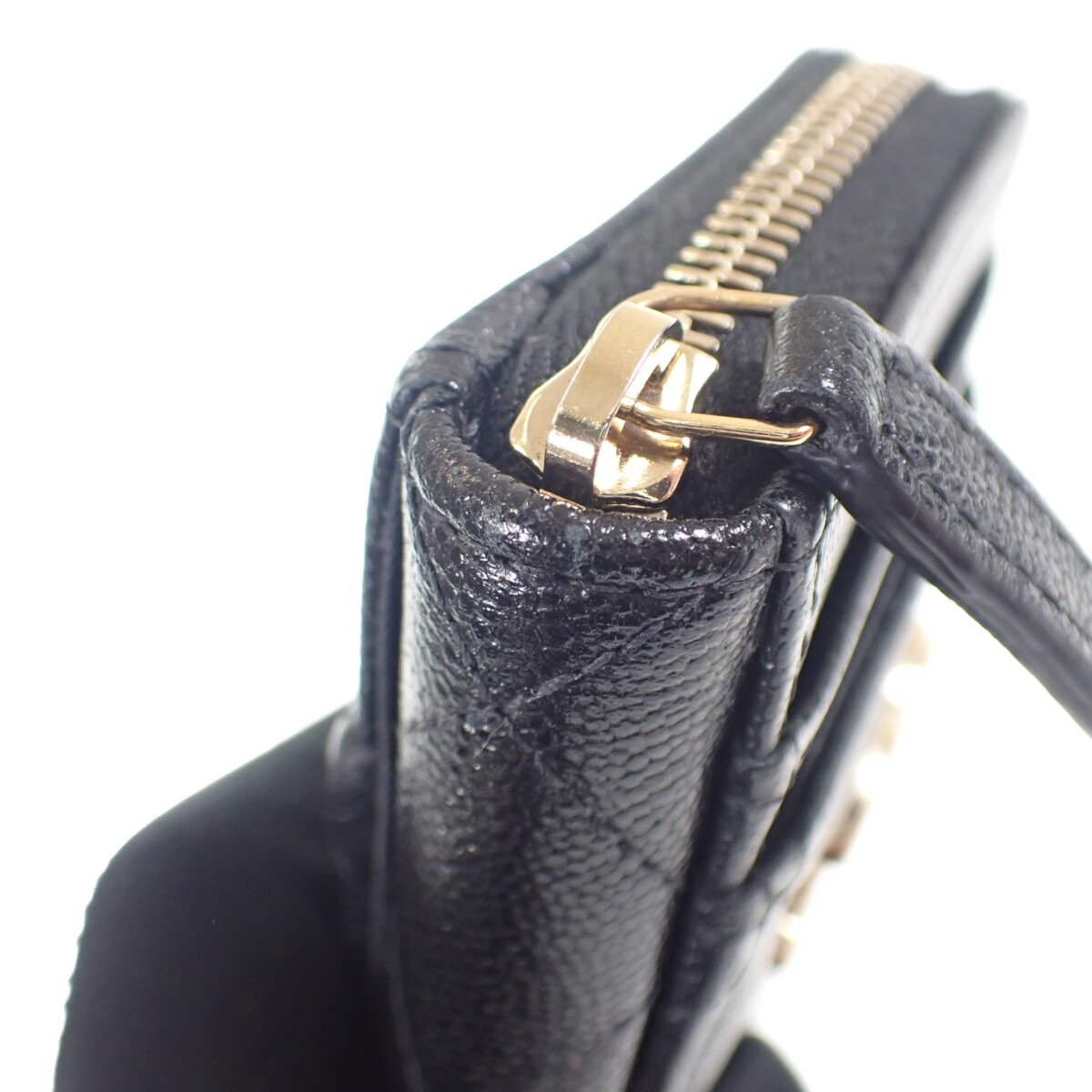 【ABランク】 ジップカードコインケース 小銭入れ カードケース AP2966 シャイニーグレインドカーフスキン ブラック 【ABランク】 ジップカードコインケース 小銭入れ カードケース AP2966 シャイニーグレインドカーフスキン ブラック