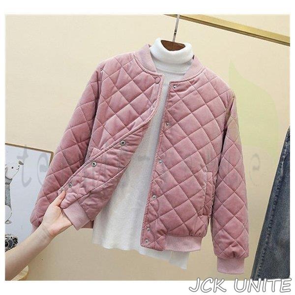 万能流行感 ジャケット ブルゾン コート ボア キルティング ジップアップ ノーカラー 中綿 リバーシブル 長袖 無地 アウター レディース