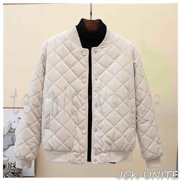 万能流行感 ジャケット ブルゾン コート ボア キルティング ジップアップ ノーカラー 中綿 リバーシブル 長袖 無地 アウター レディース