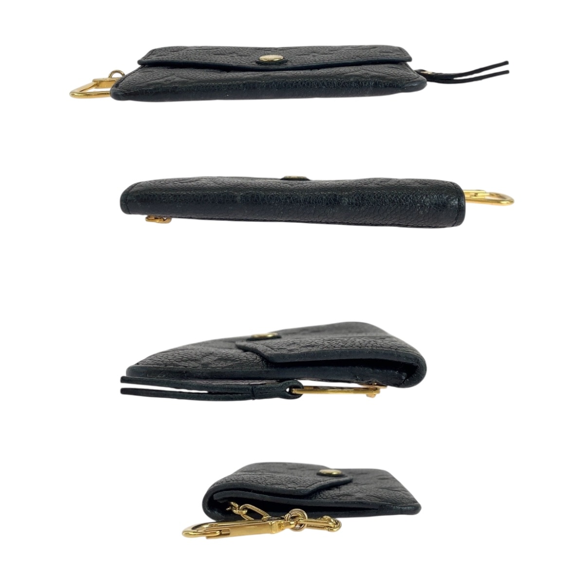 美品 モノグラム アンプラント ポシェット クレ ブラック 黒 ゴールド金具 レザー M60633 コインケース コンパクトウォレット レディース 504461