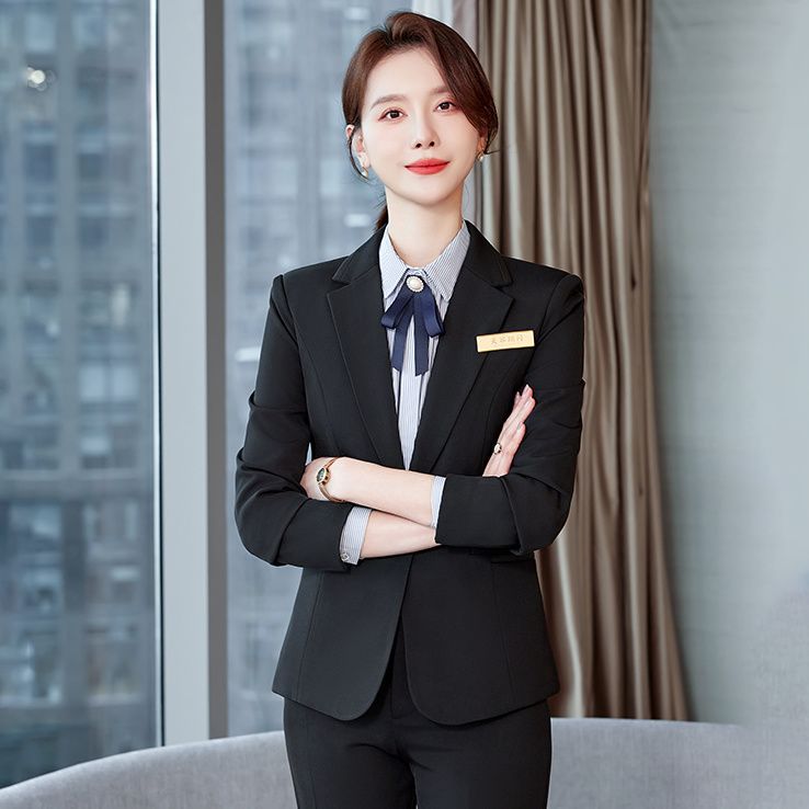 西装 セットアップ レディース 春秋 職業用 ユニフォーム 飲食店 営業 仕事服