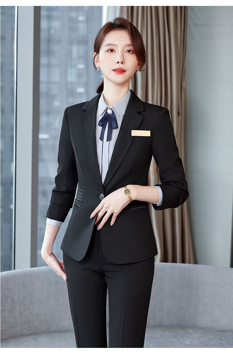 西装 セットアップ レディース 春秋 職業用 ユニフォーム 飲食店 営業 仕事服