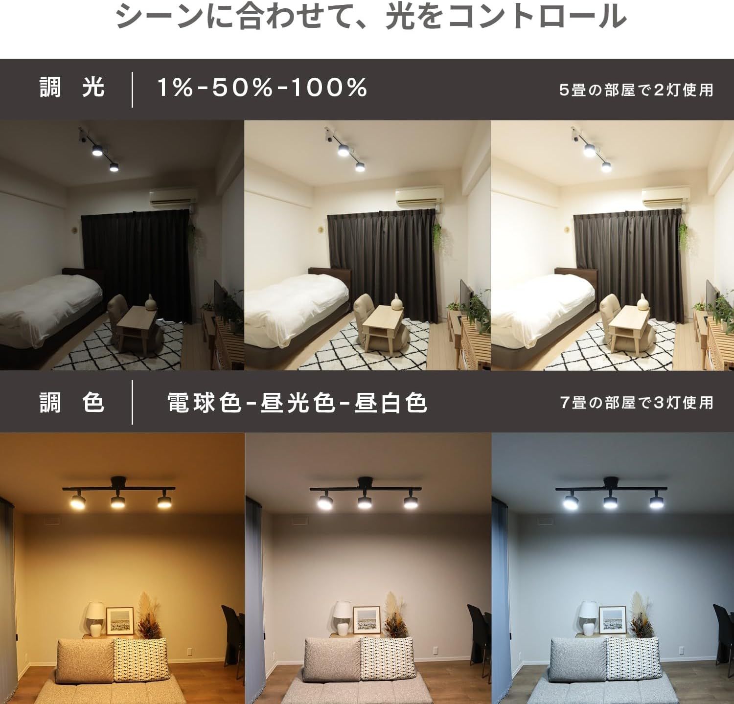 エジソンスマート ミニシーリングライト ダクトレール用 (アーム付き/ブラック) 2個セット 調光 調色 スマート電球 スマートライト 専用リモコン対応 mulan778.net