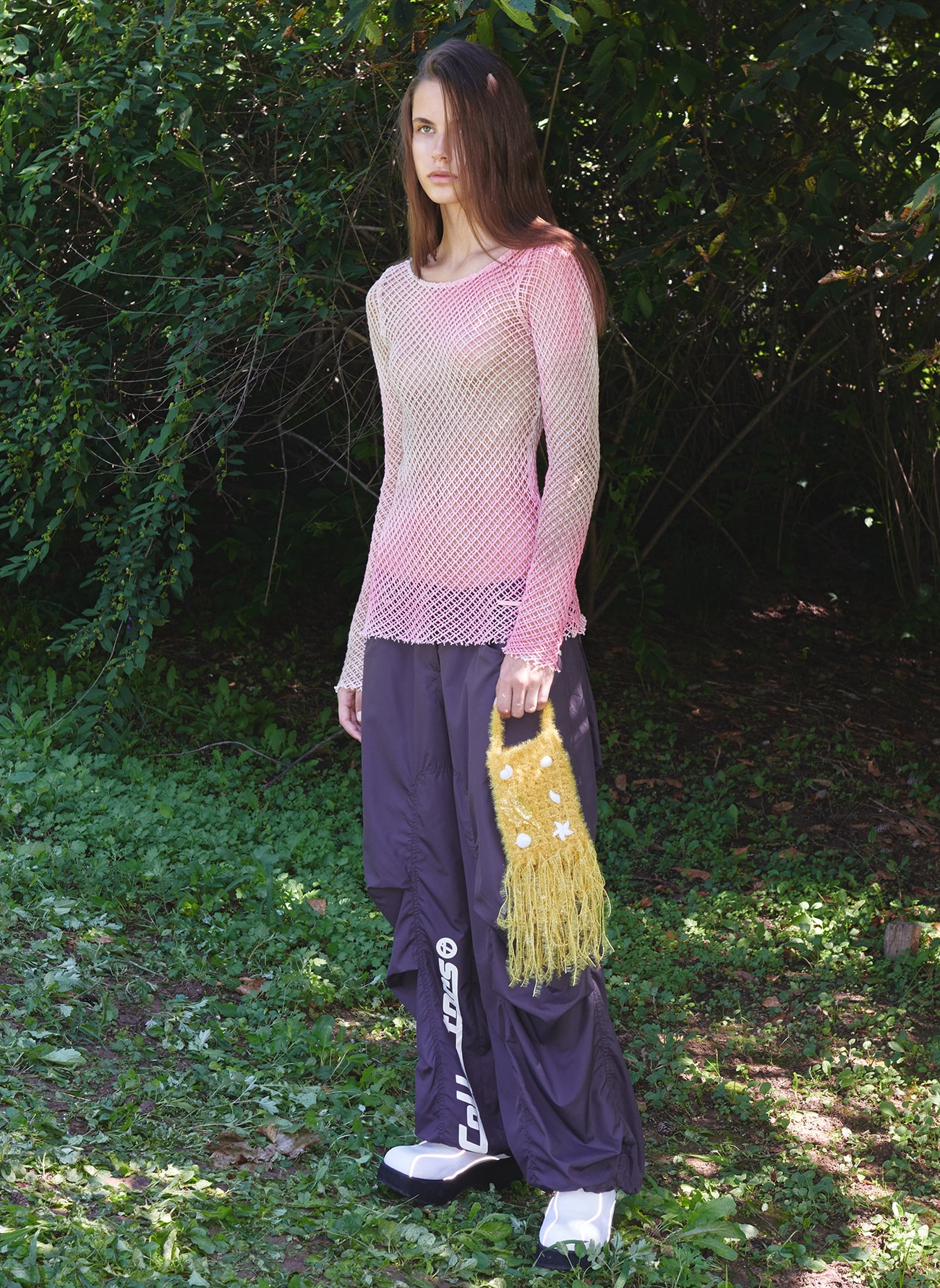 【THEOPENPRODUCT】 SEA COLLECTION KNITTED BAG : YELLOW 【THEOPENPRODUCT】 SEA COLLECTION KNITTED BAG : YELLOW