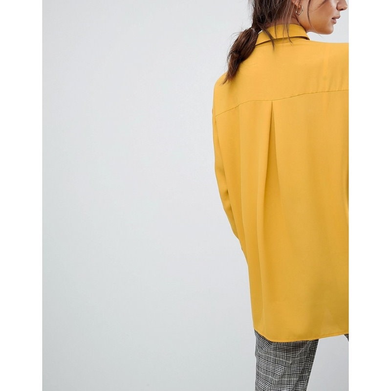 エイソス レディース トップス ブラウス・シャツ【ASOS Longline Soft Shirt】Mustard エイソス レディース トップス ブラウス・シャツ【ASOS Longline Soft Shirt】Mustard