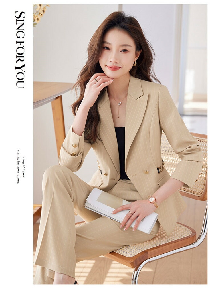 パンツスーツ レディース ストライプ 2点セット ジャケット スラックス テーラード パンツ ロングパンツ 長袖 長そで オフィススーツ ビジネス カジュアル おしゃれ きれいめ シンプル パンツスーツ レディース ストライプ 2点セット ジャケット スラックス テーラード パンツ ロングパンツ 長袖 長そで オフィススーツ ビジネス カジュアル おしゃれ きれいめ シンプル