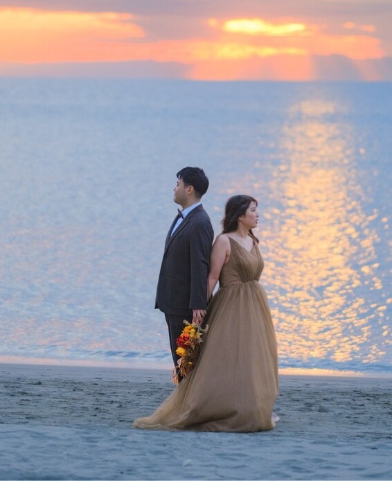 実例写真!パーティードレス ブラウン キャミソール ソフトチュール 大人っぽい Vネック 優しい 前撮り 実例写真!パーティードレス ブラウン キャミソール ソフトチュール 大人っぽい Vネック 優しい 前撮り