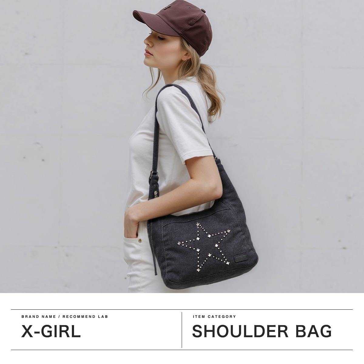 セール ショルダーバッグ レディース A4 小さめ 斜めがけ 軽量 大人 ワンハンドル Y2K 星 STUDDED DENIM SHOULDER BAG 105252053013 セール ショルダーバッグ レディース A4 小さめ 斜めがけ 軽量 大人 ワンハンドル Y2K 星 STUDDED DENIM SHOULDER BAG 105252053013