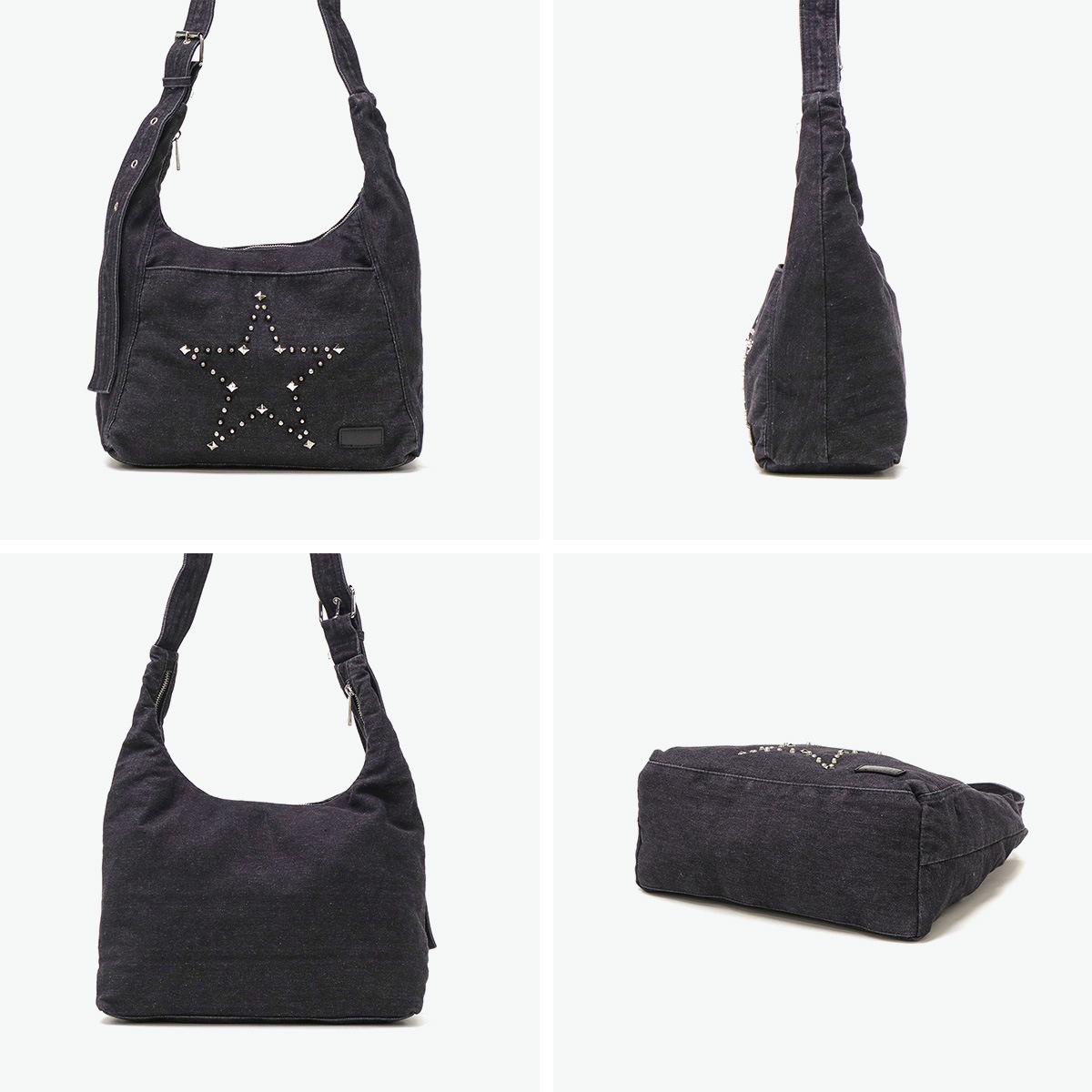 セール ショルダーバッグ レディース A4 小さめ 斜めがけ 軽量 大人 ワンハンドル Y2K 星 STUDDED DENIM SHOULDER BAG 105252053013 セール ショルダーバッグ レディース A4 小さめ 斜めがけ 軽量 大人 ワンハンドル Y2K 星 STUDDED DENIM SHOULDER BAG 105252053013