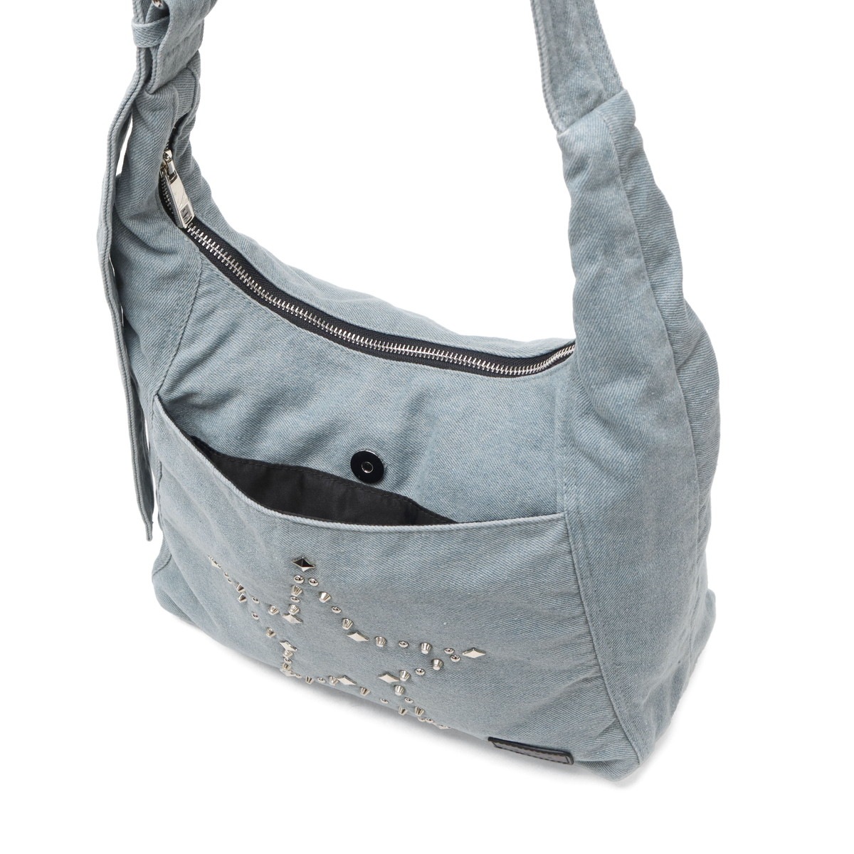 セール ショルダーバッグ レディース A4 小さめ 斜めがけ 軽量 大人 ワンハンドル Y2K 星 STUDDED DENIM SHOULDER BAG 105252053013 セール ショルダーバッグ レディース A4 小さめ 斜めがけ 軽量 大人 ワンハンドル Y2K 星 STUDDED DENIM SHOULDER BAG 105252053013
