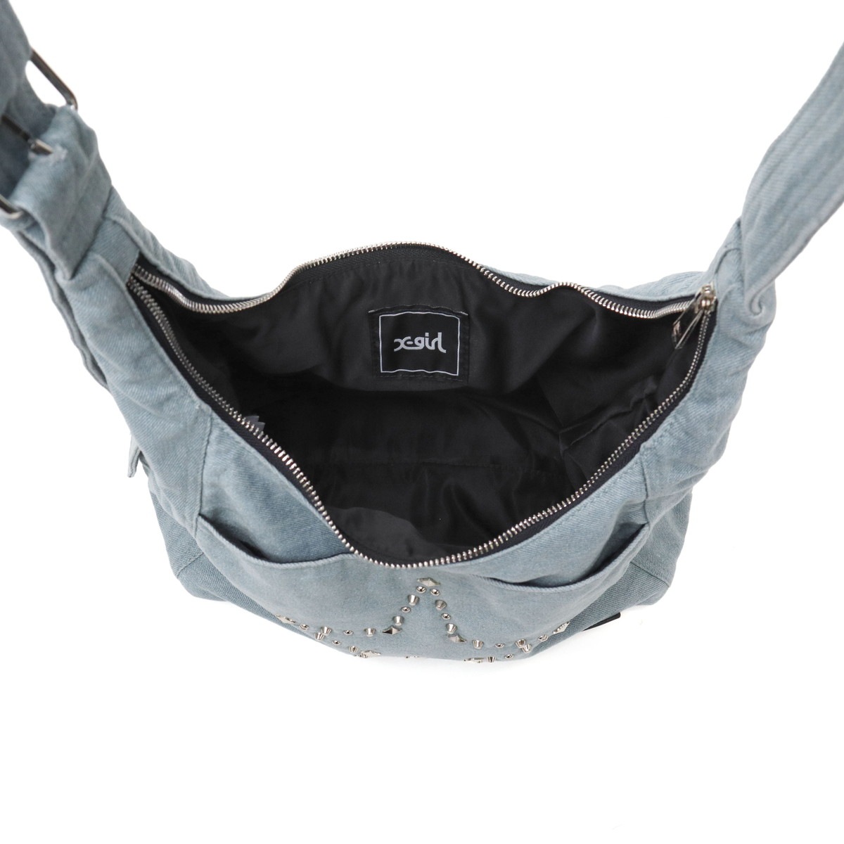 セール ショルダーバッグ レディース A4 小さめ 斜めがけ 軽量 大人 ワンハンドル Y2K 星 STUDDED DENIM SHOULDER BAG 105252053013 セール ショルダーバッグ レディース A4 小さめ 斜めがけ 軽量 大人 ワンハンドル Y2K 星 STUDDED DENIM SHOULDER BAG 105252053013