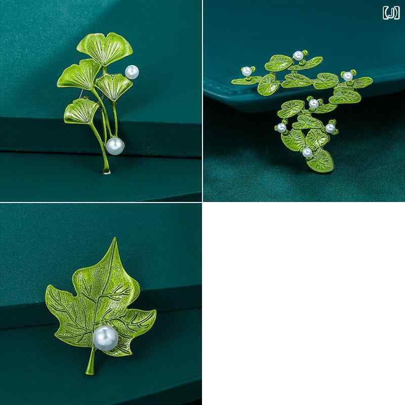 ブローチ レディース おしゃれ 大人かわいい 緑 植物 葉 ブローチ パール ピン 露出 防止 バックル ピン セーター コート コサージュ アクセサリー ブローチ レディース おしゃれ 大人かわいい 緑 植物 葉 ブローチ パール ピン 露出 防止 バックル ピン セーター コート コサージュ アクセサリー