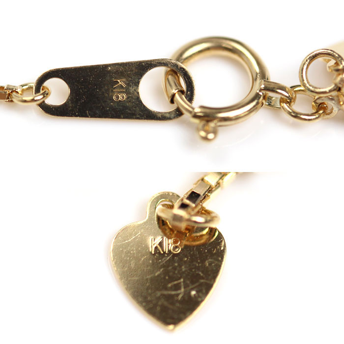 K18YG イエローゴールド ネックレス ベネチアン 3.7g -45cm フリーチェーン レディース 中古 K18YG イエローゴールド ネックレス ベネチアン 3.7g -45cm フリーチェーン レディース 中古