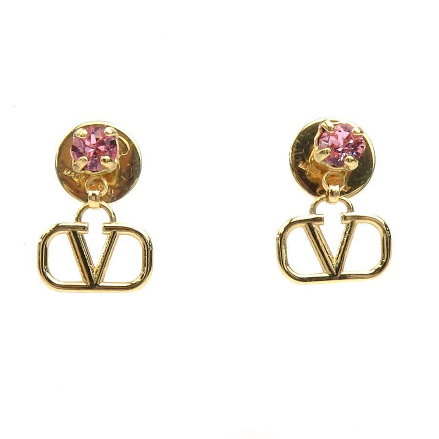 ヴァレンティノ ガラヴァーニ Valentino Garavani ピアス Vロゴ メタル ゴールド レディース 55828k