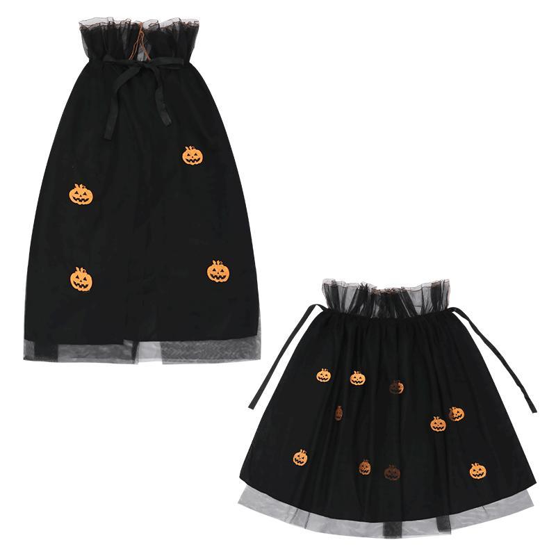 ハロウィーン子供服カボチャ服マントキャノピーキャンパスキラキラ漫画コスプレ魔女セット