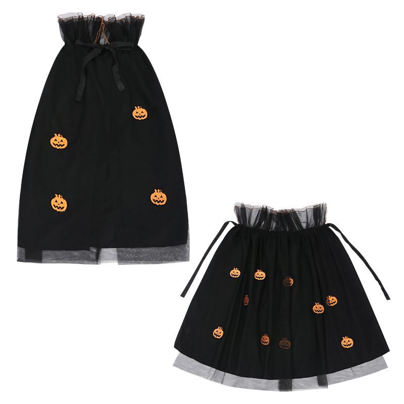 ハロウィーン子供服カボチャ服マントキャノピーキャンパスキラキラ漫画コスプレ魔女セット
