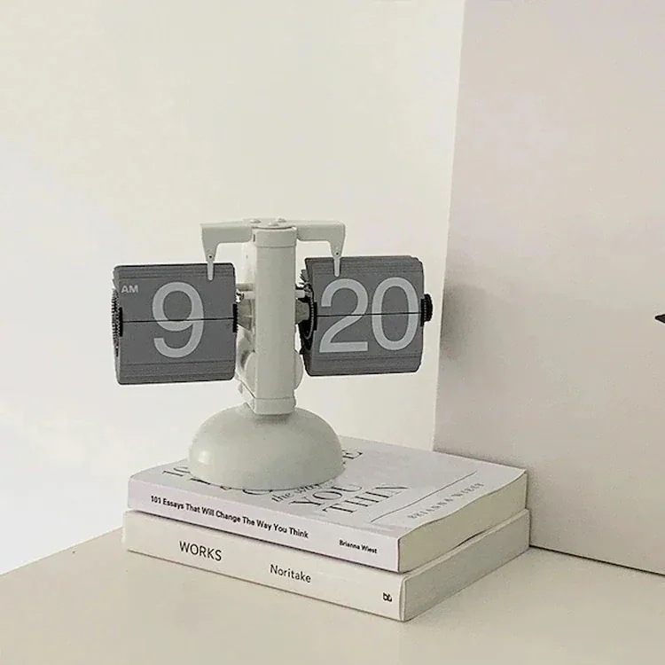 全3 レトロ フリップ 置時計 パタパタ時計 韓国インテリア お洒落 プレゼント 雑貨