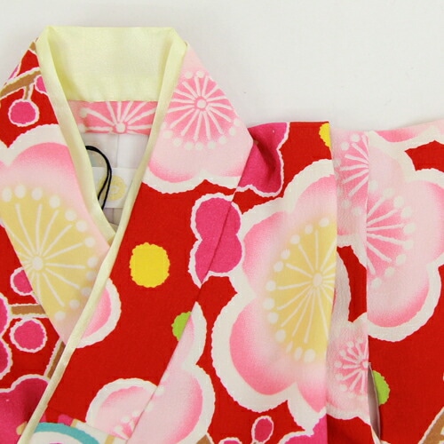 レンタルJAPAN STYLE 袴 1歳 女の子 ひな祭り 雛祭り 衣装赤地にレトロ梅とうさぎ女の子 赤ちゃん ベビー 一歳 着物 衣装 和服 初節句 ハーフバースデー 誕生日 正月 桃の節句