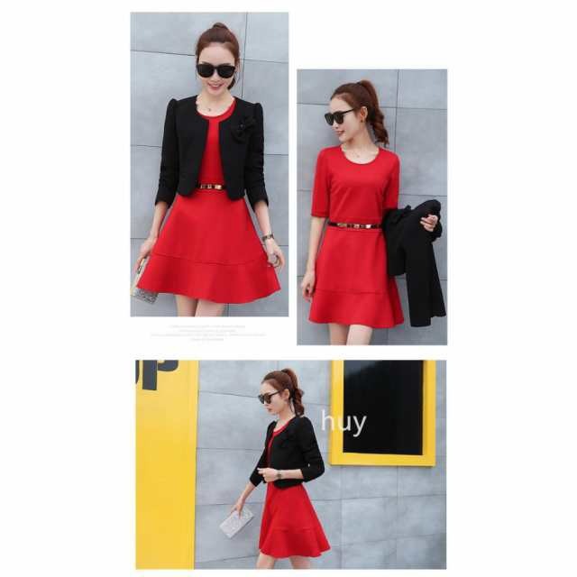 ジャケット ノーカラー レディース 長袖 ボレロ 黒 白 レッド ピンク 蝶結び ジャケット ノーカラー レディース 長袖 ボレロ 黒 白 レッド ピンク 蝶結び