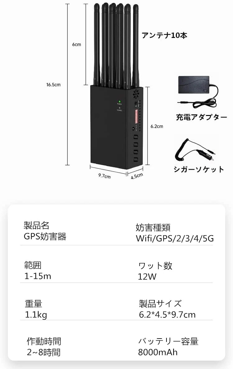 GPSジャマー 楽天市場】gps ジャマーの通販