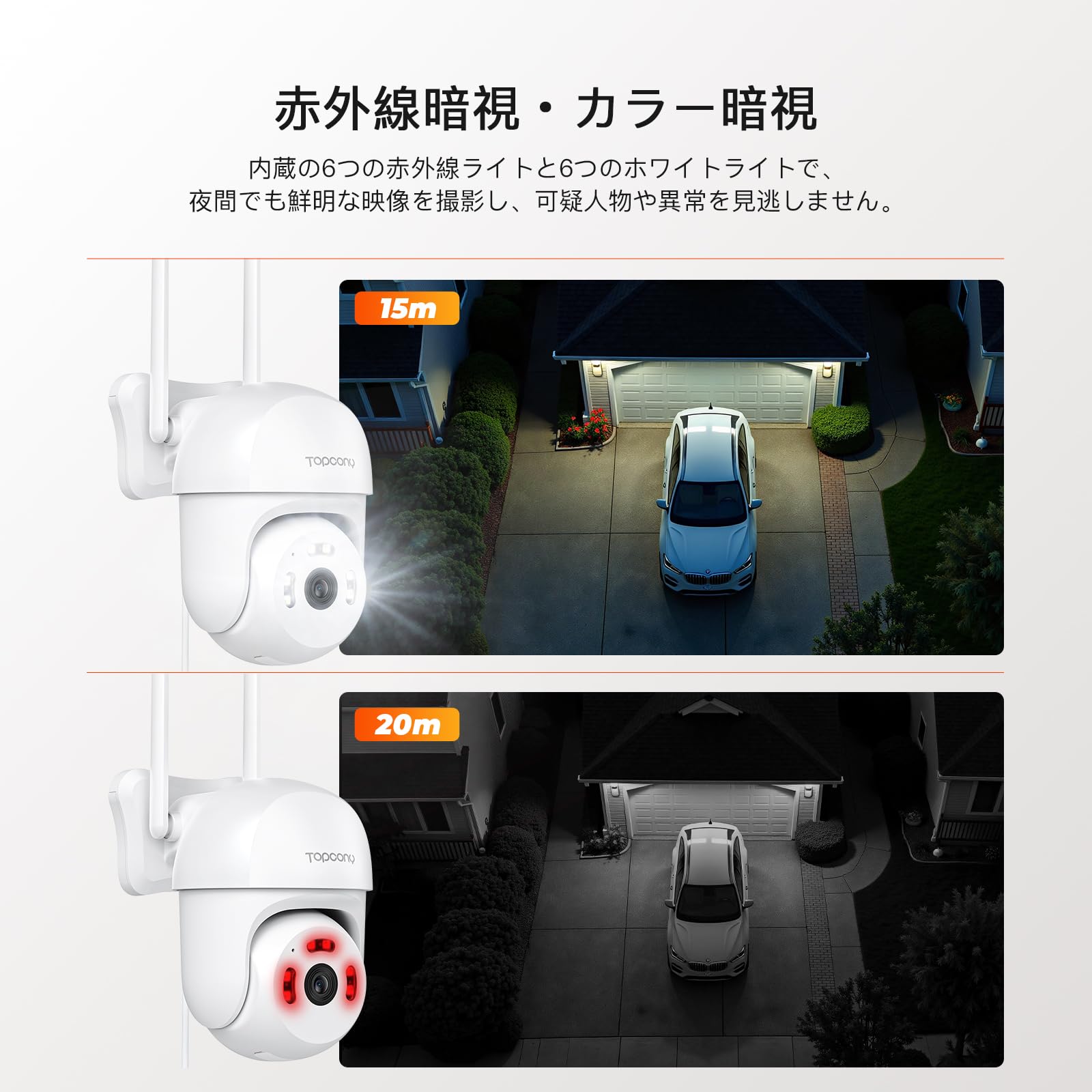 【2025最新 Bluetoothペアリング】防犯カメラ 屋外 ワイヤレス Topcony 2.4G/5GWiFi対応 400万高画素 自動追尾 PTZ首振り パン355チルト90 スマホ遠隔操作 【2025最新 Bluetoothペアリング】防犯カメラ 屋外 ワイヤレス Topcony 2.4G/5GWiFi対応 400万高画素 自動追尾 PTZ首振り パン355チルト90 スマホ遠隔操作