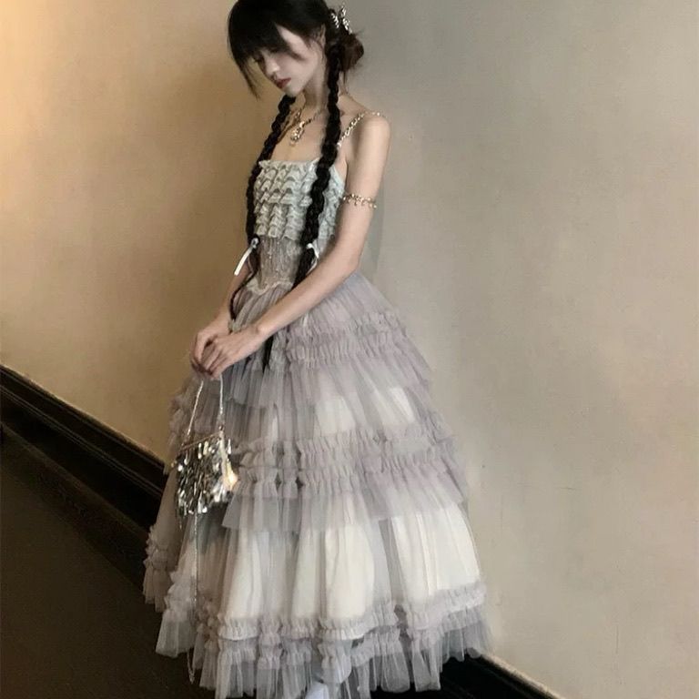 【2枚購入で 3oo円OFF!】ロリータドレスレイヤーケーキ灰色のjskフラワーウェディングドレスロリータエレガントなプリンセスドレス 【2枚購入で 3oo円OFF!】ロリータドレスレイヤーケーキ灰色のjskフラワーウェディングドレスロリータエレガントなプリンセスドレス