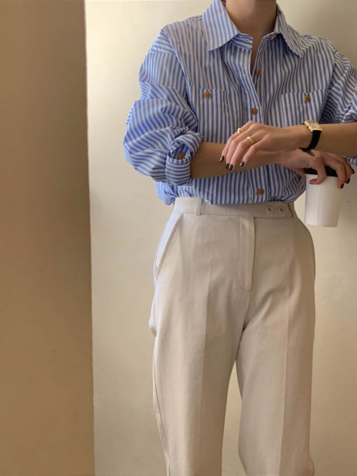長袖 ストライプ シャツ レディース 春 秋 トップス 羽織り ライトアウター ボーイズライク シャツブラウス 開襟 開襟シャツ ブルー 青 カジュアル きれいめ シンプル 韓国ファッション 長袖 ストライプ シャツ レディース 春 秋 トップス 羽織り ライトアウター ボーイズライク シャツブラウス 開襟 開襟シャツ ブルー 青 カジュアル きれいめ シンプル 韓国ファッション