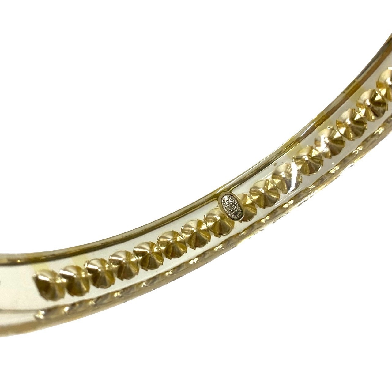 ロゴブレスレット プラスチック ラインストーン クリア 11549