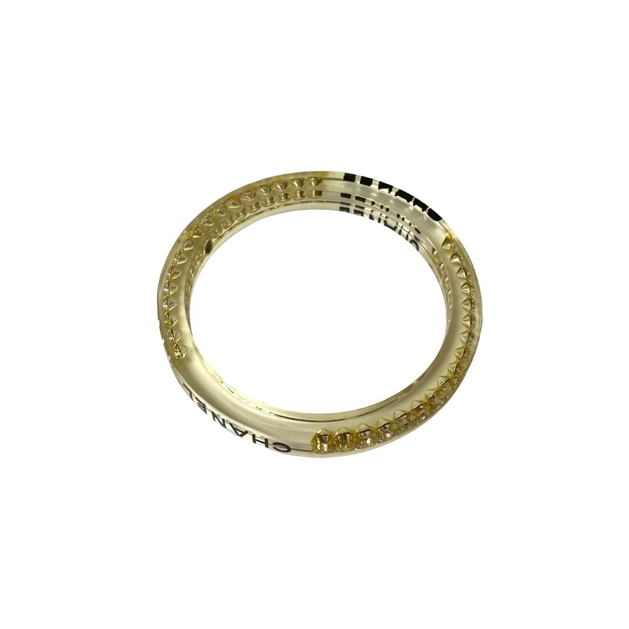 ロゴブレスレット プラスチック ラインストーン クリア 11549