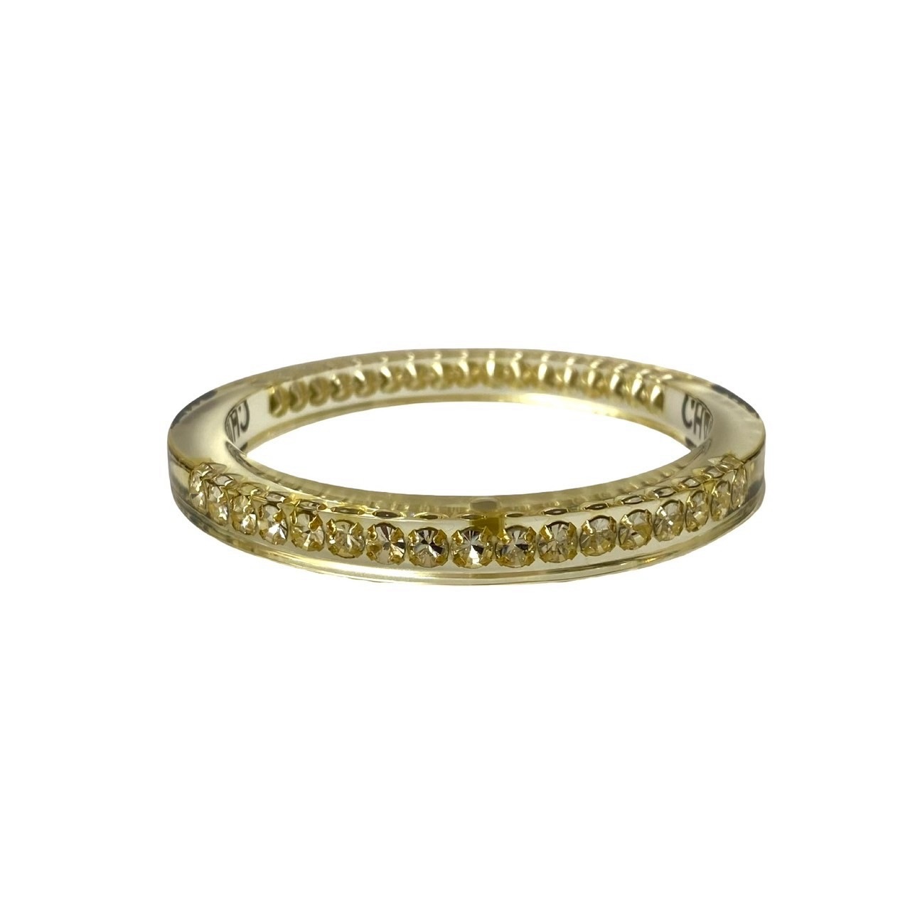 ロゴブレスレット プラスチック ラインストーン クリア 11549