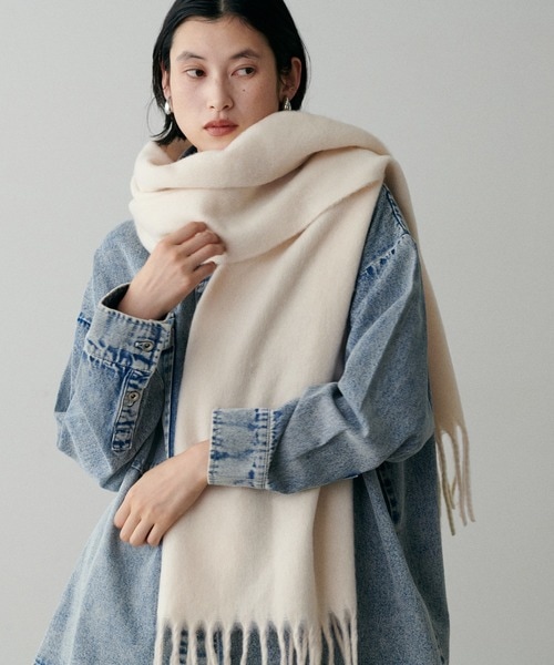 [最安値挑戦]ストール 「LARUTA」ブークレボリュームカラーストール レディース