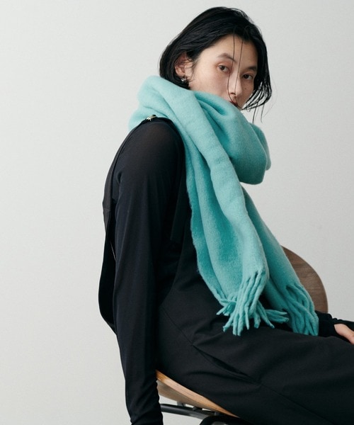 [最安値挑戦]ストール 「LARUTA」ブークレボリュームカラーストール レディース