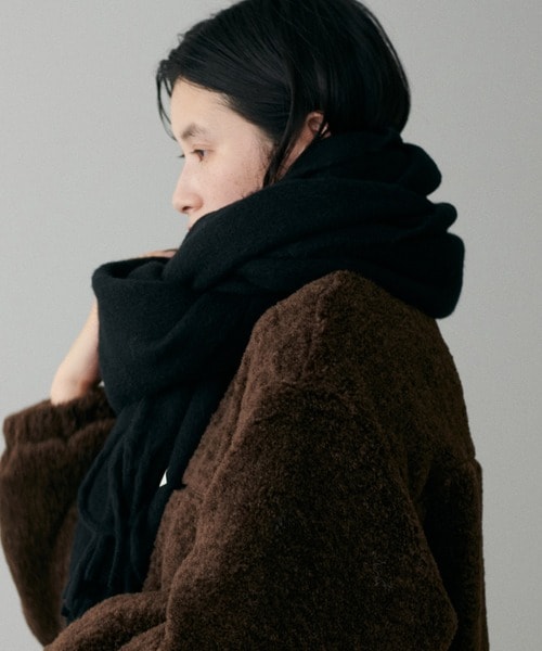 [最安値挑戦]ストール 「LARUTA」ブークレボリュームカラーストール レディース