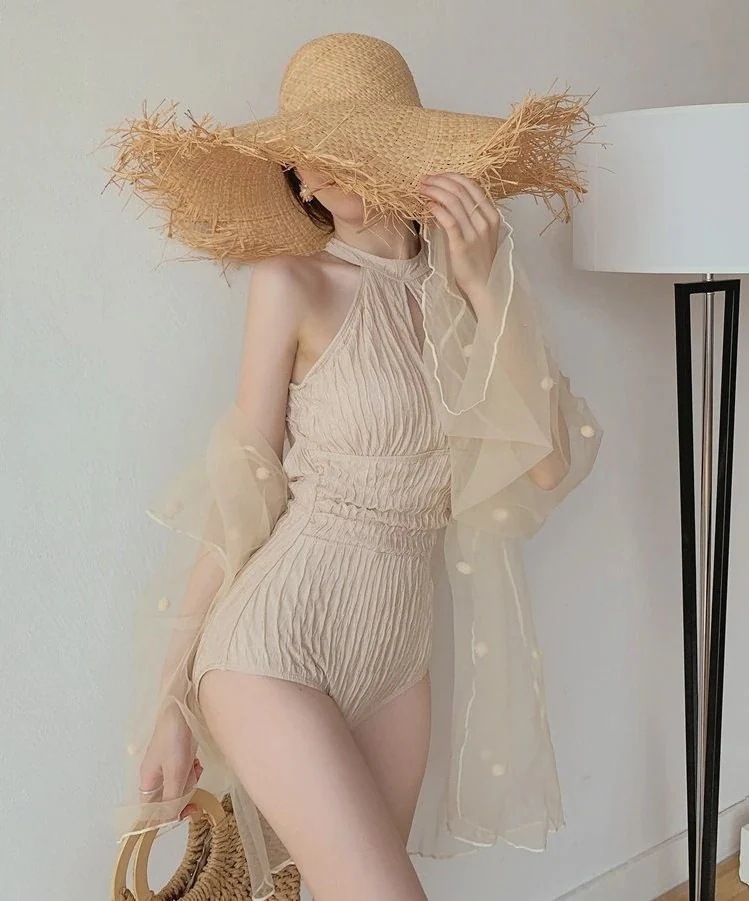 【新作登場】レディース 水着 スイムウェア シアーショール付 ホルターネック 2点セット ノースリーブ 水玉 ドット はおり付き ハイウエスト くしゃくしゃ上品 ママコーデ ママファッション 韓国系z 【新作登場】レディース 水着 スイムウェア シアーショール付 ホルターネック 2点セット ノースリーブ 水玉 ドット はおり付き ハイウエスト くしゃくしゃ上品 ママコーデ ママファッション 韓国系z