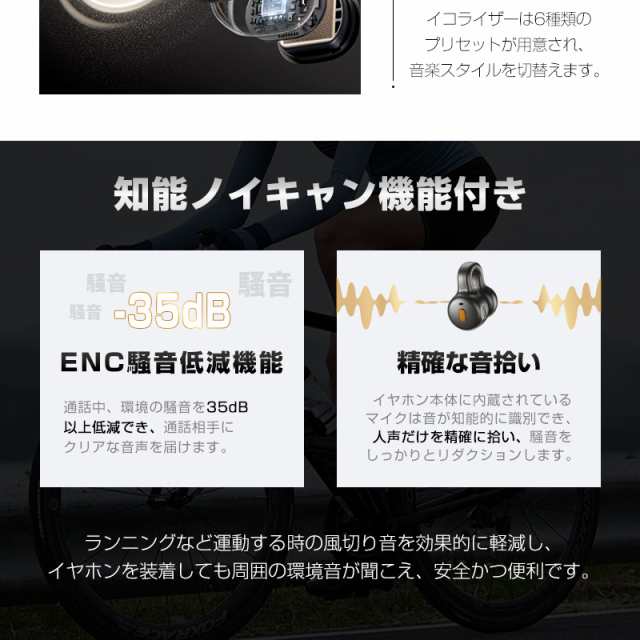 骨伝導イヤホン 液晶ディスプレイ搭載 Bluetooth 5.4 完全ワイヤレス 自動ペアリング Hi-Fi高音質 マイク内蔵 ENCノイズリダクション 【PL保険加入済み製品・安心】249 骨伝導イヤホン 液晶ディスプレイ搭載 Bluetooth 5.4 完全ワイヤレス 自動ペアリング Hi-Fi高音質 マイク内蔵 ENCノイズリダクション 【PL保険加入済み製品・安心】249