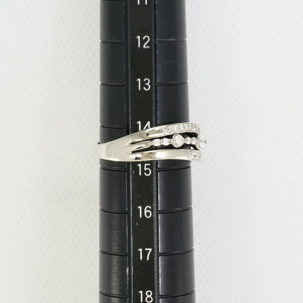 K10 10金 WG リング 指輪 14.5号 ダイヤ 0.28 ジュエリー 中古 K10 10金 WG リング 指輪 14.5号 ダイヤ 0.28 ジュエリー 中古