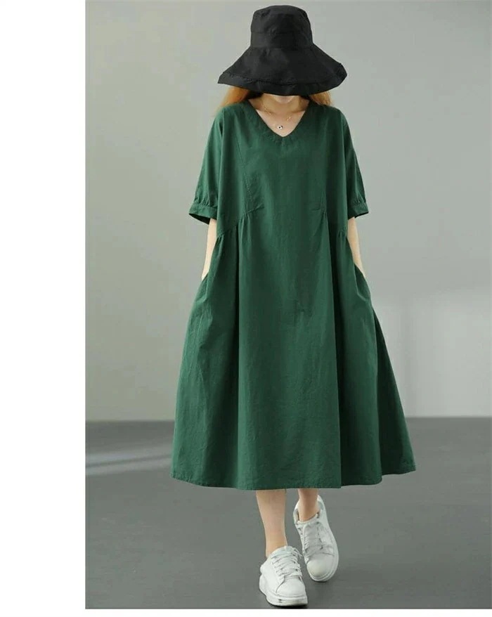 【20点セット】ワンピース レディース 夏 ロングワンピース 半袖 Vネック フレアワンピース キレイめ 大きいサイズ 綿麻風 ゆったり リゾートワンピース シンプル ミモレ丈 きれいめ ゆる 体型カ 【20点セット】ワンピース レディース 夏 ロングワンピース 半袖 Vネック フレアワンピース キレイめ 大きいサイズ 綿麻風 ゆったり リゾートワンピース シンプル ミモレ丈 きれいめ ゆる 体型カ